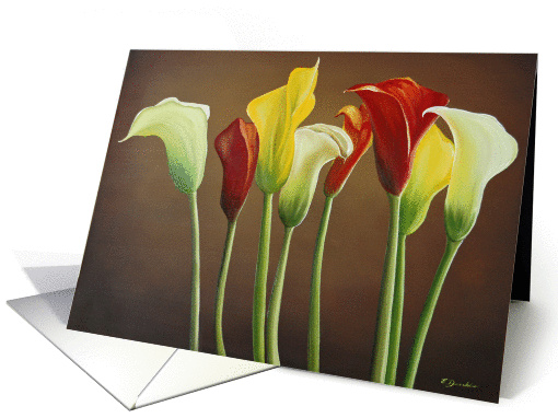 Medley of Calla Lilies card (232570)