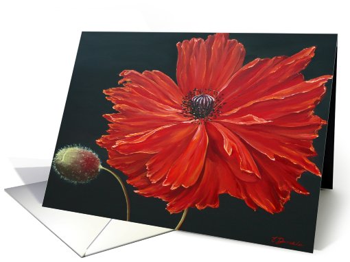 Red Poppy card (545264)