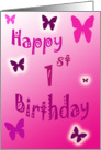 Happy 1st Birthday butterflies card