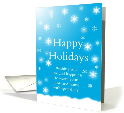 Snowy Happy Holidays card (729127)