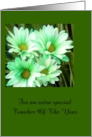 Teacher Of The Year - Flowers card
