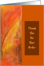 Thank You For Your Order - Abstract card