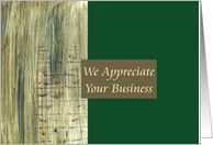 We Appreciate Your Business - Green card