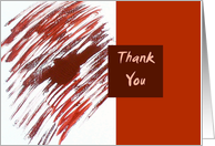 Thank You - Abstract - Blank card