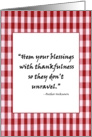 Be Thankful For Blessings Quote card