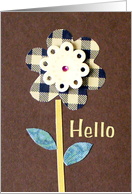 Hello Note Card - Blank card
