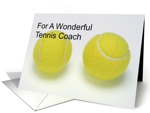 Thank You - For Tennis Coach card (396854)