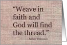 Weave In Faith - Blank Note Card