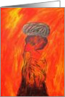 Pensive Moment- African Woman Art Card