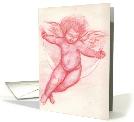 pink angel card (162457)