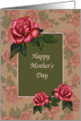 Happy Mother’s Day: General: Pink Roses With Green and Beige card