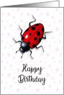 Happy Birthday: To A Cute Little Bug, Ladybug, Ladybird card