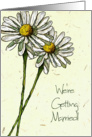 We’re Getting Married: Two Daisies, Wedding Announcement: Art card