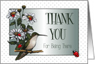 Thank You For Being There: Ladybugs, Hummingbird, Daisy: Original Art card