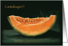 Elopement Announcement Card, Painting of Cantaloupe, Pun, Humor, Funny card