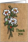 Coronavirus, Thank You for Your Service, Medical Workers, Daisies card