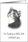 Coronavirus, Feeling A Little Lost Without You, Missing You, Cute Cat card