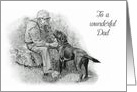 Coronavirus, Father’s Day, Wonderful Dad, Older Man with Dog, Drawing card