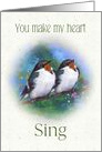 Happy Anniversary for Spouse, Make my Heart Sing, Songbirds card