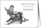 Happy Birthday to Favorite Bibliophile Book Lover, Girl Reading card