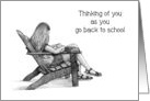 Coronavirus Back To School Thinking of You, Girl Reading, Pandemic card