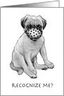 Coronavirus with Dog Wearing Mask, Encouragement Humor card