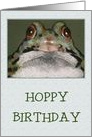 Happy Hoppy Birthday For Kids, Cute Frog, Humor Pun card