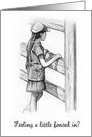 Coronavirus Feeling A Little Fenced In? Girl Standing At Fence, Pencil card