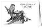 Coronavirus Back To College With Girl in Deck Chair Reading Books card