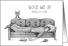COVID Missing You Wake Me Up When It’s Over Guy Sleeping on Couch card
