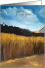 Thank You For Gift with Painting of Rural Landscape in Summer card