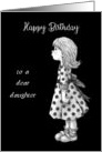 Happy Birthday To Grown Daughter Little Girl Looking Defiant Memories card