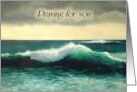 Religious Get Well Praying For You Seascape with Crashing Wave card