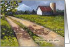 Religious Get Well Praying For You Country Lane With Old Barn Painting card
