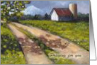 Religious Encouragement Praying For You Country Lane Old Barn Painting card