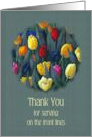 COVID Thank You To Front Line Healthcare Workers with Tulip Painting card