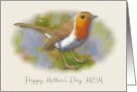 Happy Mother’s Day Mom with Artwork of Robin Bird Springtime card