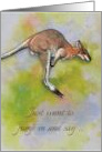 Get Well General Want to Jump In and Say Feel Better with Kangaroo card