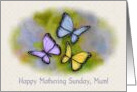 Happy Mothering Sunday Mum with Artwork of Butterflies card