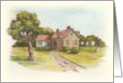 Any Occasion Blank Inside Watercolor Painting of Country Cottage card