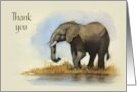 General Thank You with Elephant Painting What You Did was Huge card