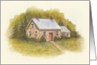 Any Occasion Blank Inside with Watercolor Painting of Stone Cottage card