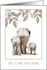 Sorry to Hear You’re Leaving with Elephant Family Walking Away card