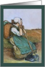 Any Occasion Color Pencil of Drawing of Peasant Girl After Old Masters card