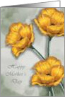 Happy Mother’s Day with Bright Yellow Poppies for Mom Mother card