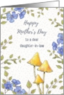 Happy Mother’s Day to Daughter In Law with Periwinkle Flowers Art card