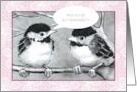 Valentine With Baby Birds Will You Be My Tweetheart Pun Humor card