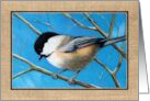 Any Occasion Blank Inside Chickadee Painting Wildlife Bird Art card