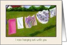 I’m Sorry, Apology I Miss Hanging Out With You, Laundry on Line card