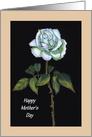 Happy Mother’s Day For Mom, White Rose, From Son or Daughter card